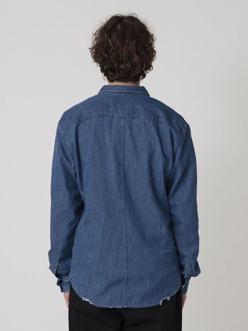 ルーク ストーンウォッシュ インディゴ VWD シャツ 詳細画像 indigo 3