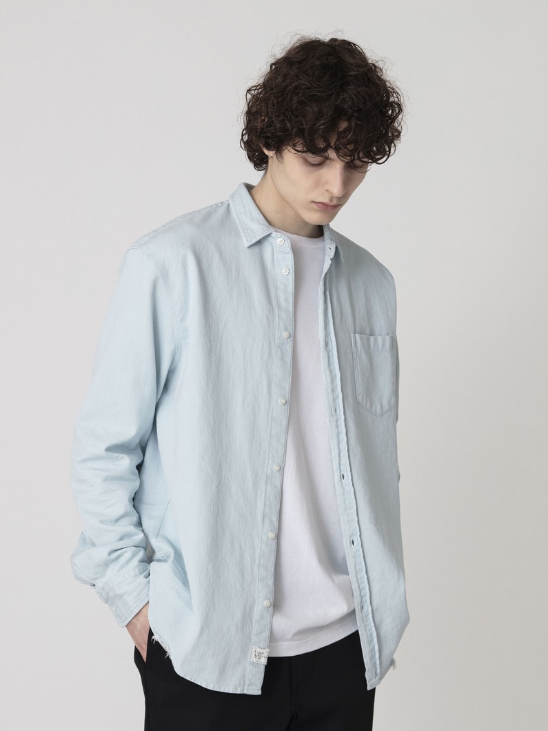 ルーク ストーンウォッシュ インディゴ TBTD シャツ 詳細画像 light blue 2