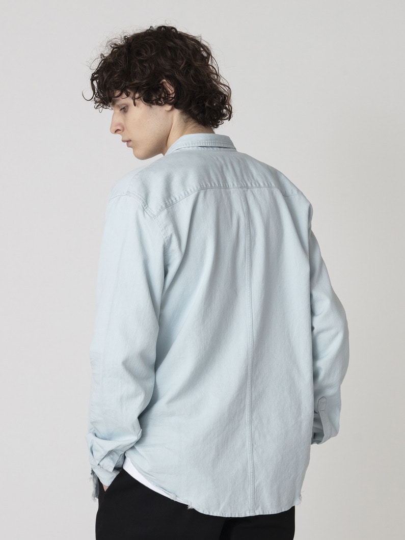 ルーク ストーンウォッシュ インディゴ TBTD シャツ 詳細画像 light blue 3