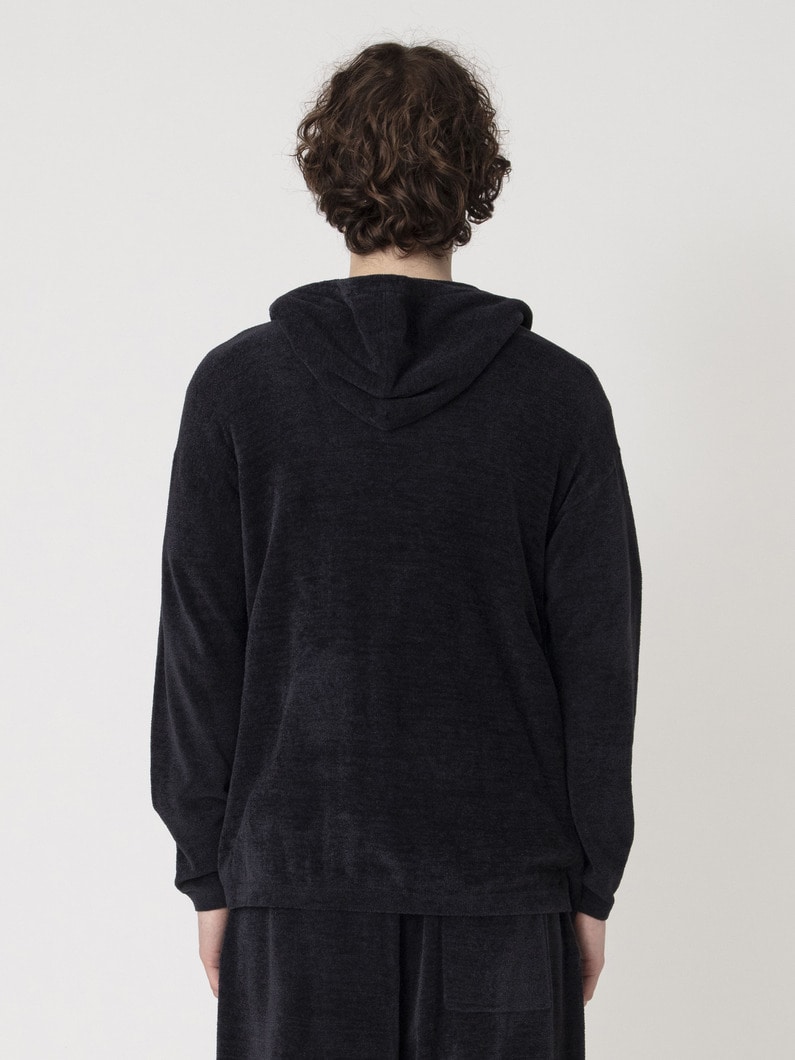 コージーシックウルトラライト エンブロイダリー ジップフーディー 詳細画像 black 3