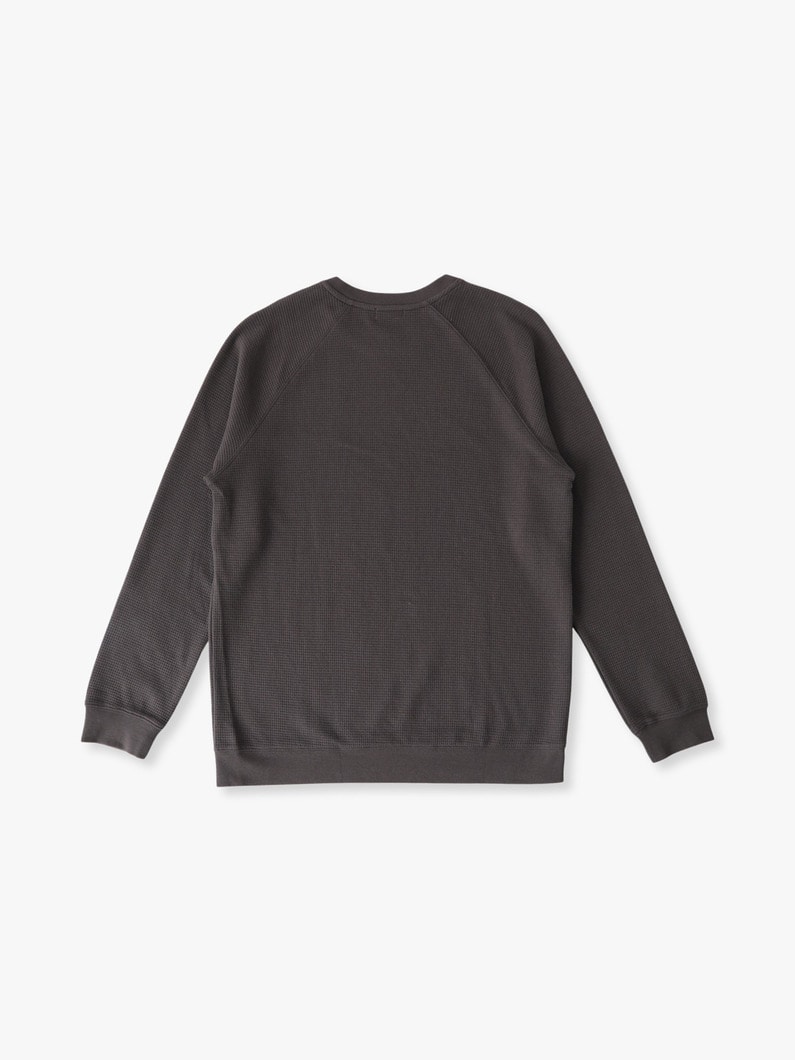 ワッフルニット ラグラン プルオーバー 詳細画像 charcoal gray 1