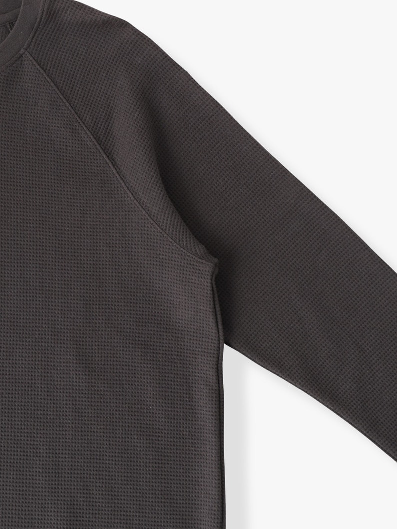 ワッフルニット ラグラン プルオーバー 詳細画像 charcoal gray 2