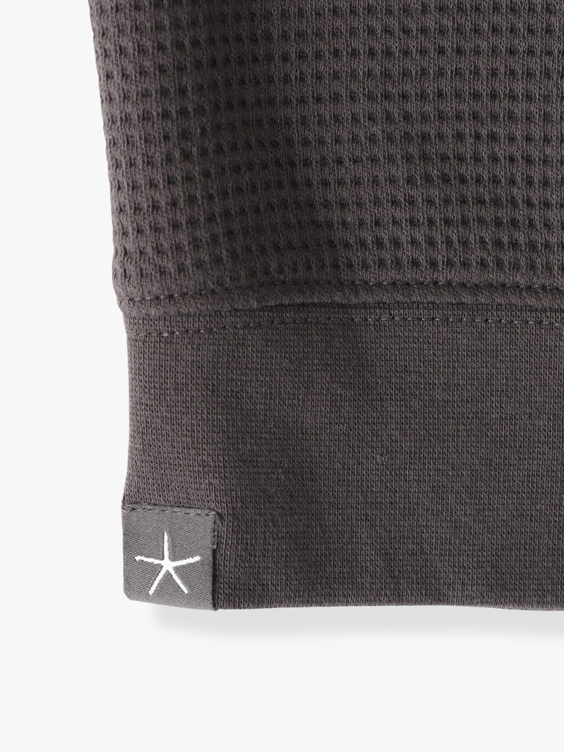 ワッフルニット ラグラン プルオーバー 詳細画像 charcoal gray 3