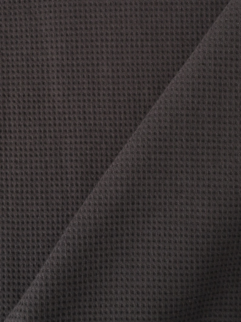 ワッフルニット ラグラン プルオーバー 詳細画像 charcoal gray 4