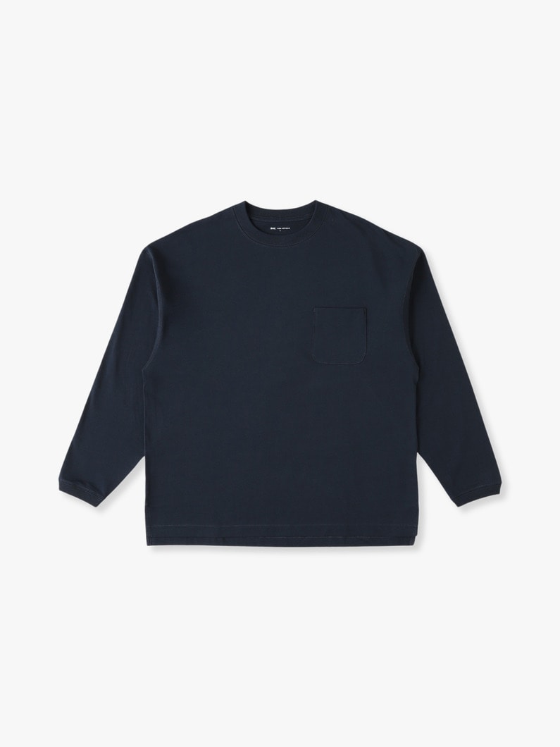 Wide Crew Neck Long Sleeve Tee 詳細画像 navy