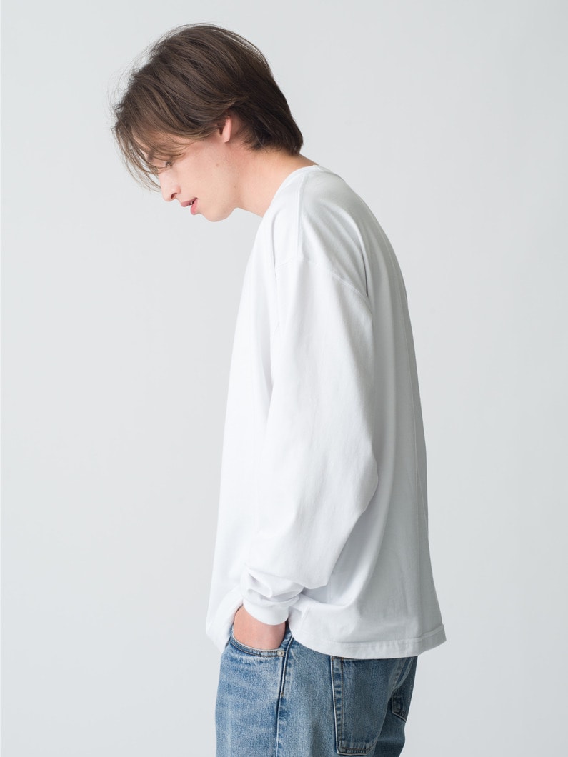 スタンダード ワイドフィット ロングスリーブティー 詳細画像 white 2