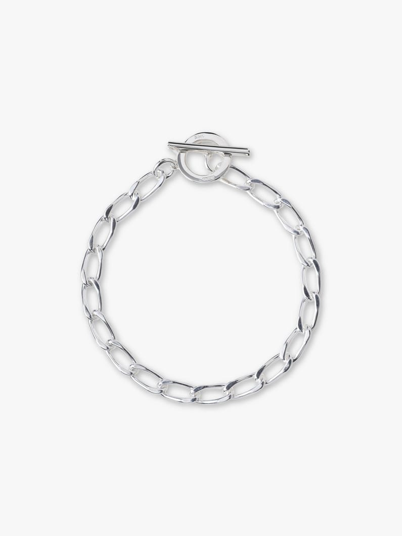 シルバー ロングカーブ ブレスレット（M） 詳細画像 silver 1