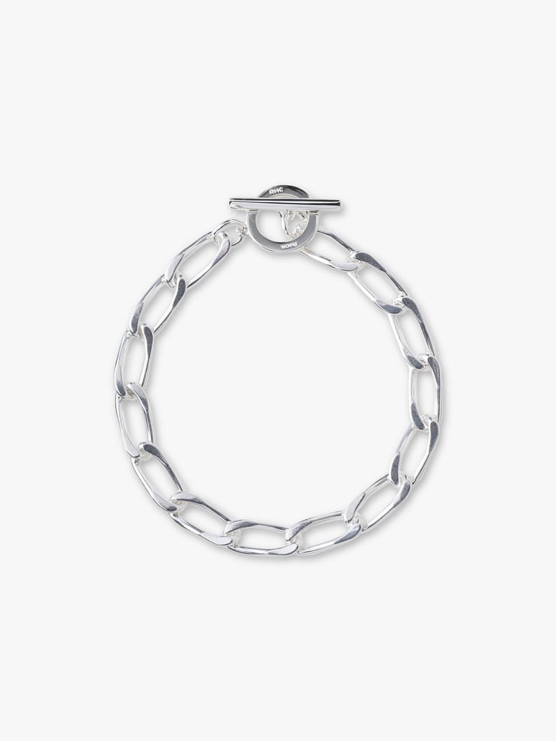 シルバー ロングカーブ ブレスレット（L） 詳細画像 silver 1