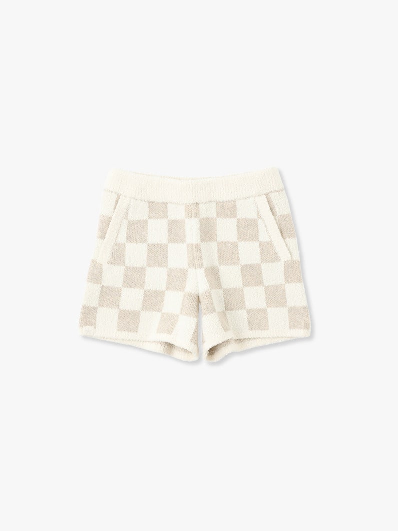 Cozy Chic Cotton Checkered Shorts (6-10year) 詳細画像 ivory 1