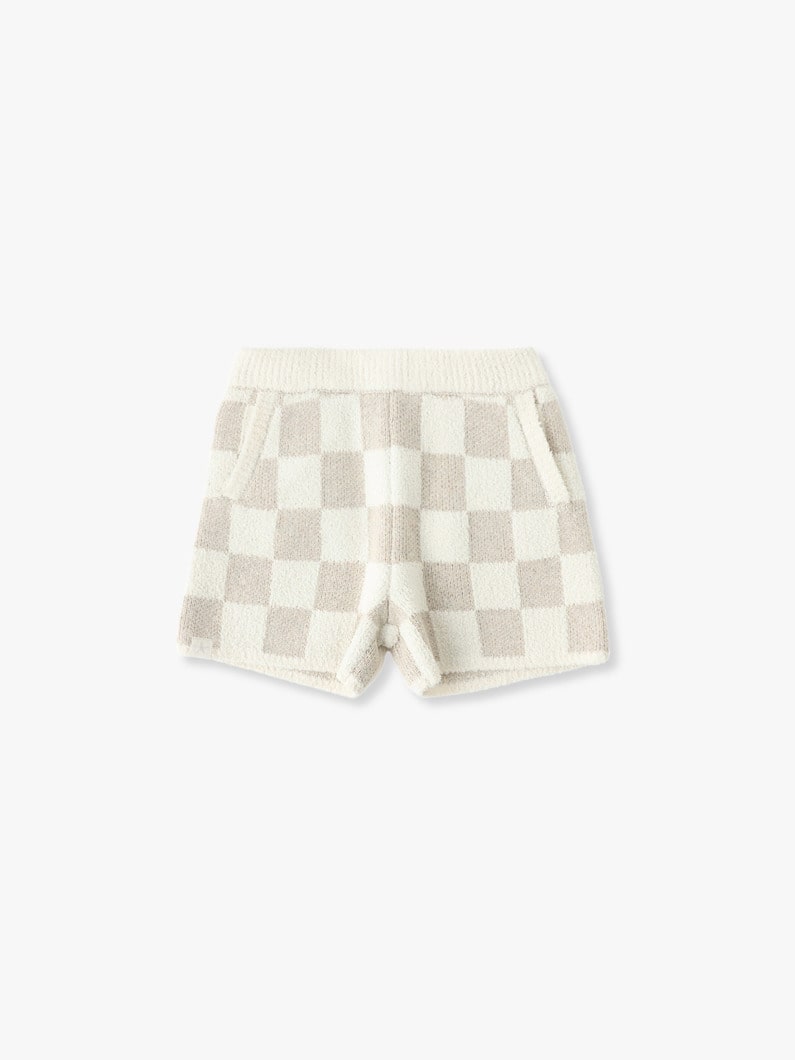 Cozy Chic Cotton Checkered Shorts (2-5year) 詳細画像 ivory 1