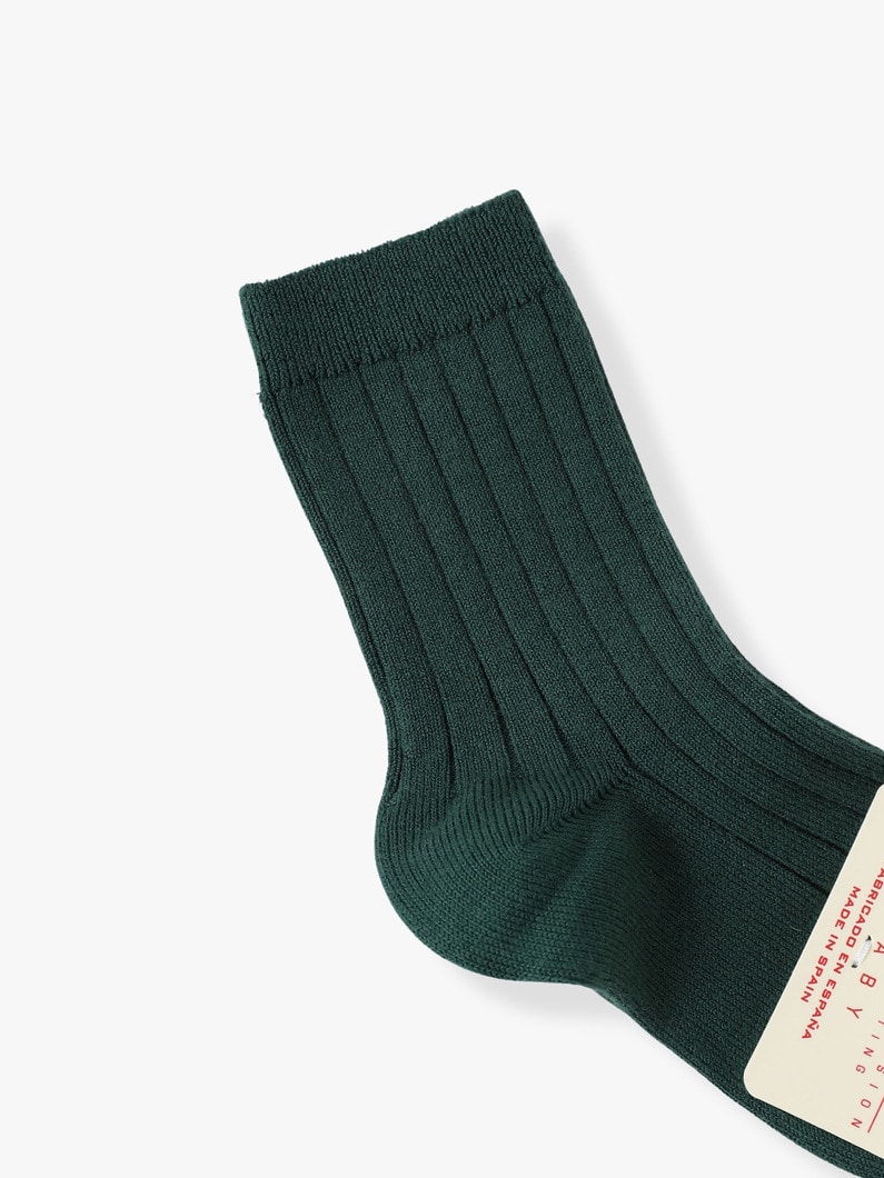Basic Rib Short Socks (off white/old rose/dark green/indigo/0-2year) 詳細画像 old rose 1