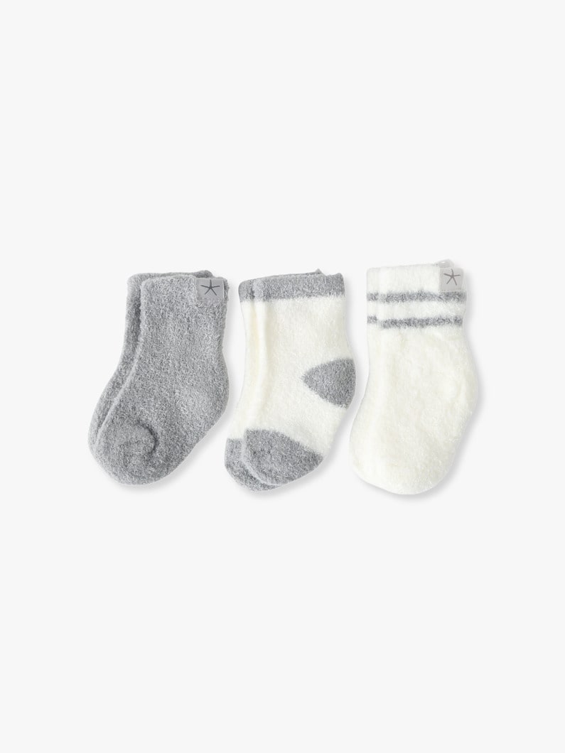 コージーシック ライト ベビー ソックス セット（アイボリー/ライトピンク/ダークブルー）  詳細画像 dark blue 1