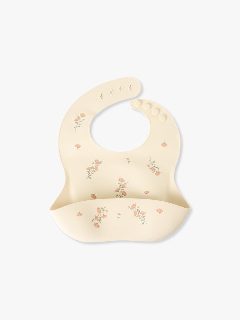 Pink Flowers Silicone Bib 詳細画像 other 1