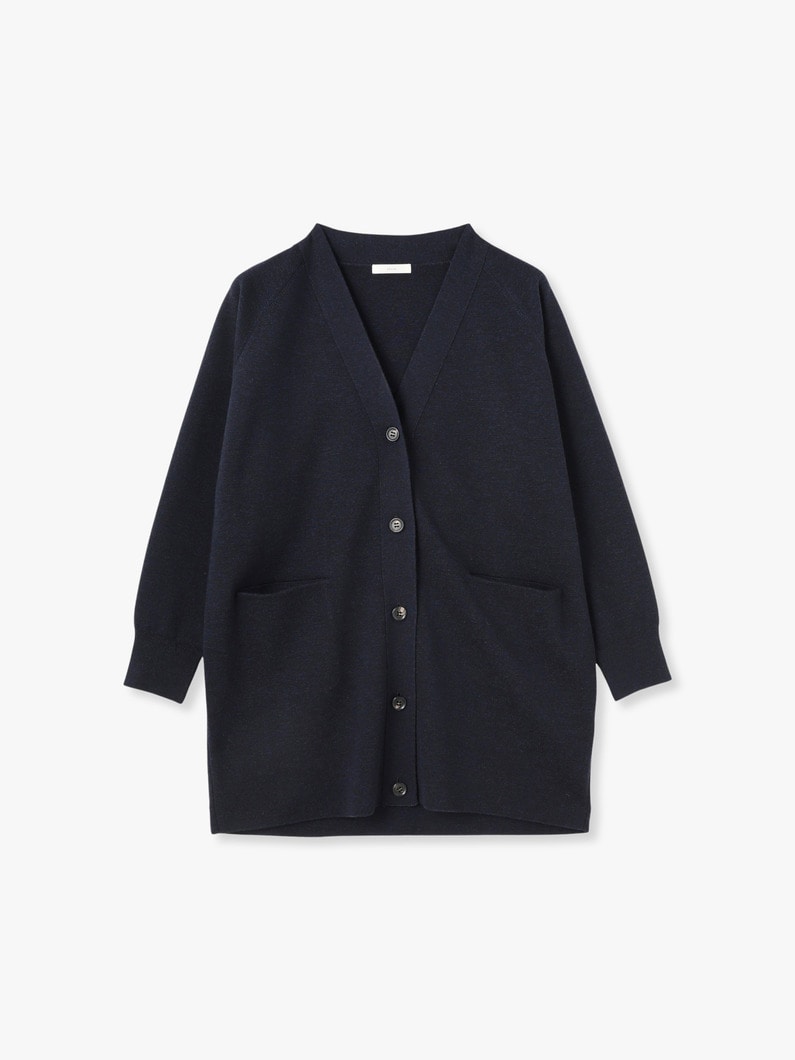 Light Wool Milano Knit Cardigan 詳細画像 navy 1