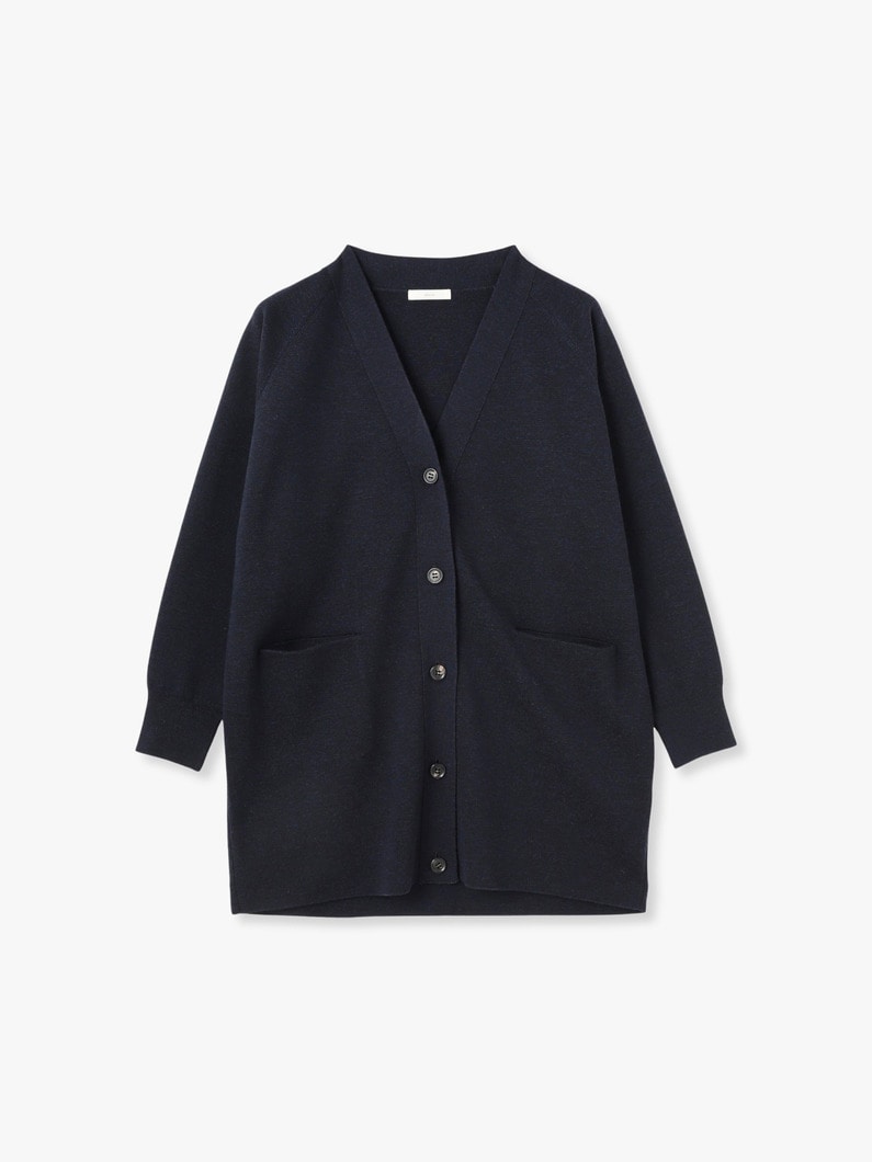 Light Wool Milano Knit Cardigan 詳細画像 navy 2