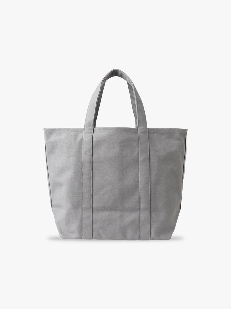 ベーシックカラー キャンバストートバッグ（グレー/M） 詳細画像 gray 1