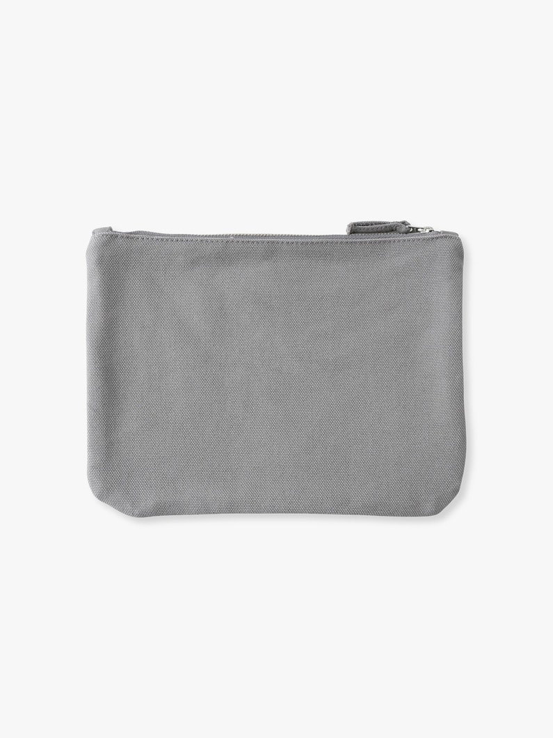 ベーシックカラー キャンバスポーチ（グレー/L） 詳細画像 gray 1