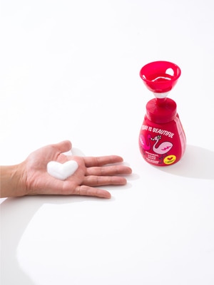 Flamingo Form Hand Soap (Heart Motif Bubble) 詳細画像 red