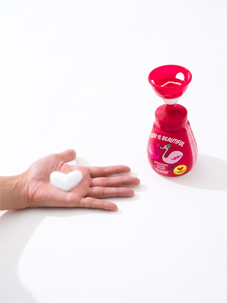 Flamingo Form Hand Soap (Heart Motif Bubble) 詳細画像 red