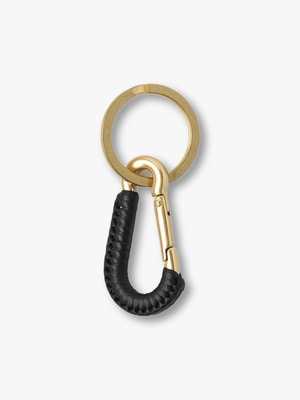 Hand Braided Leather Key Clip 詳細画像 black