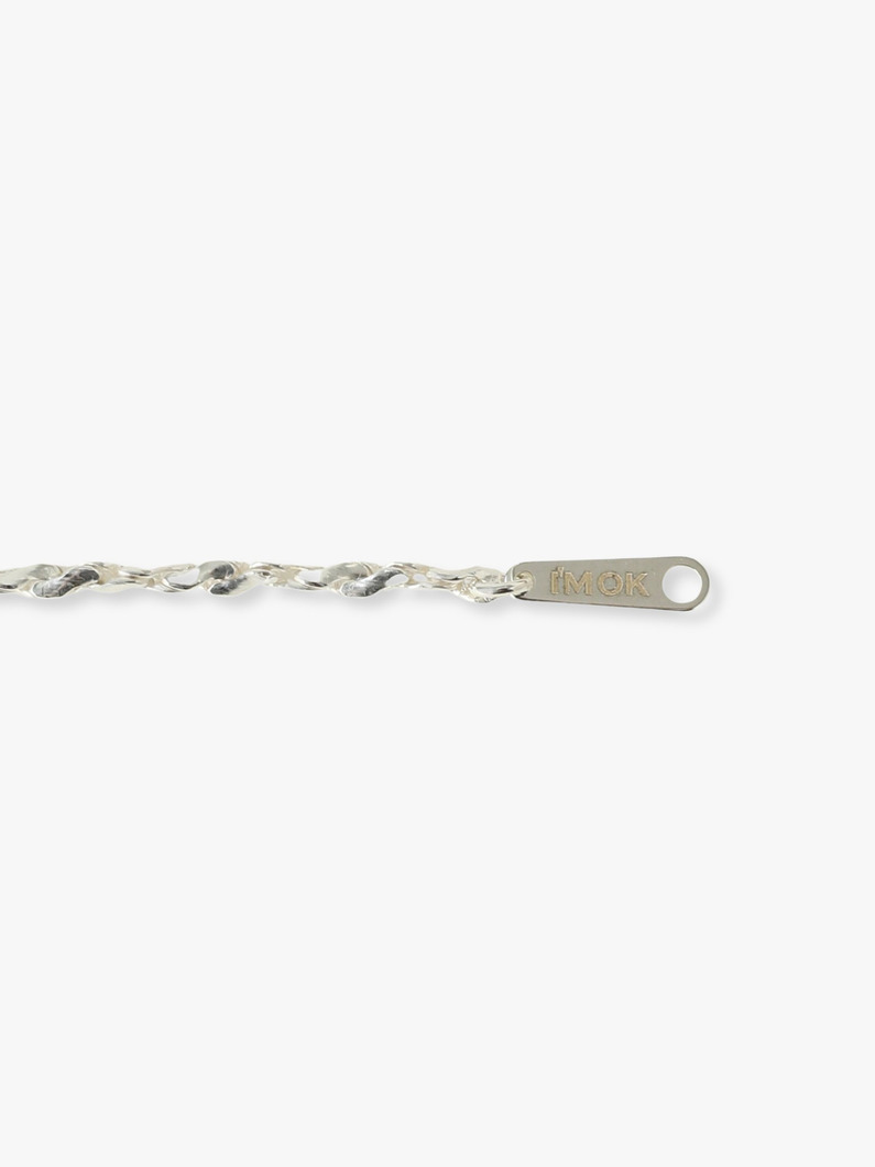 スリムオーバル&times;ツイストバーチェーン ネックレス（50cm） 詳細画像 silver 3