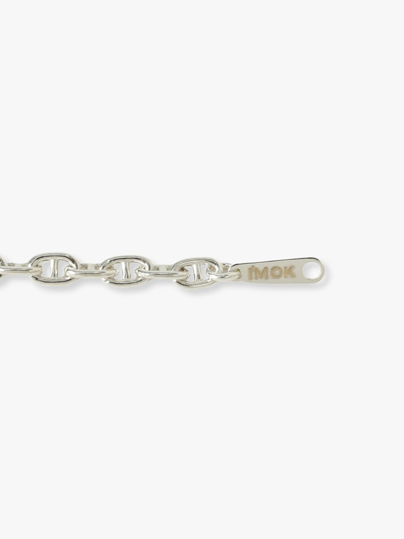 ロングオーバル&times;マリーナチェーン ネックレス（50cm） 詳細画像 silver 3