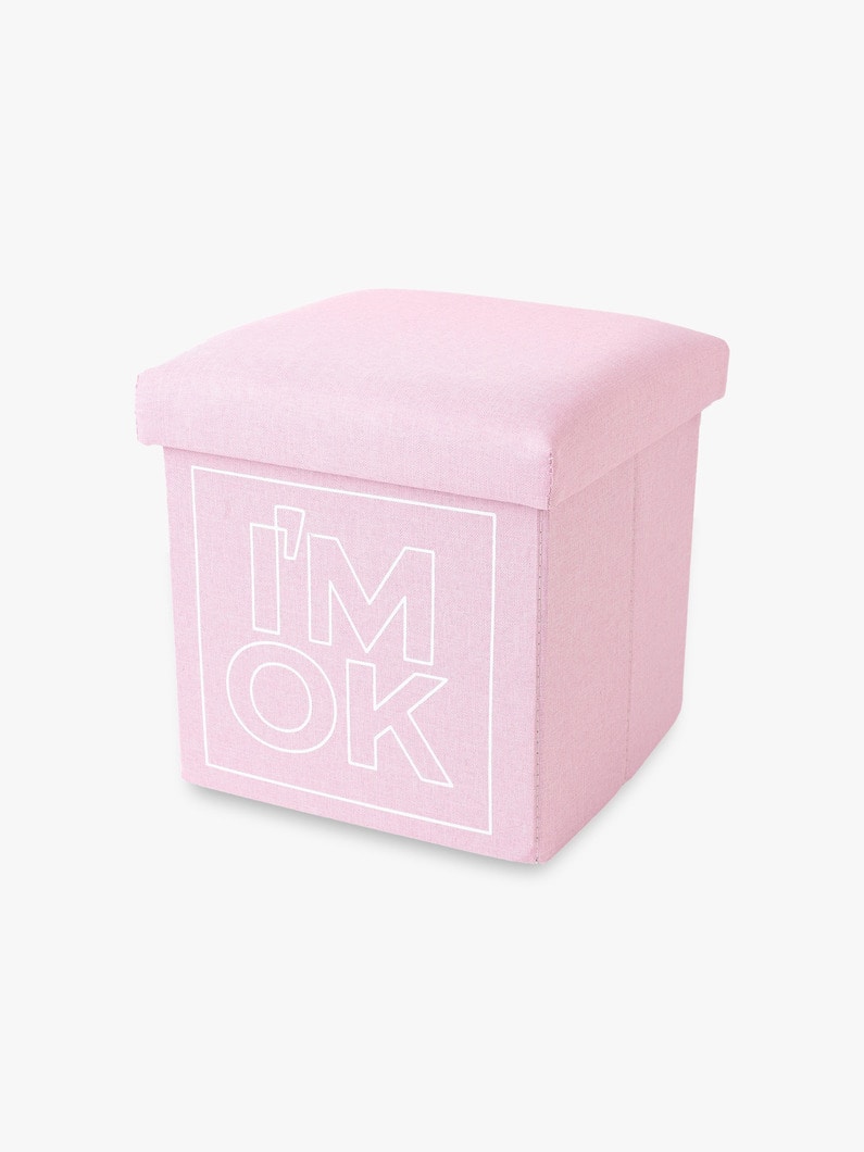 Folding Storage Stool Box 詳細画像 pink 1