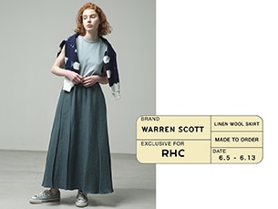 WARREN SCOTT Linen Wool Skirt Made to Order