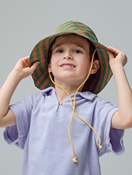 Mini Brocken Striped Bucket Hat