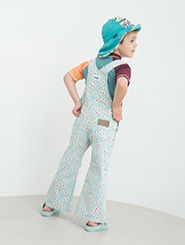 Flower Print Flare Overalls