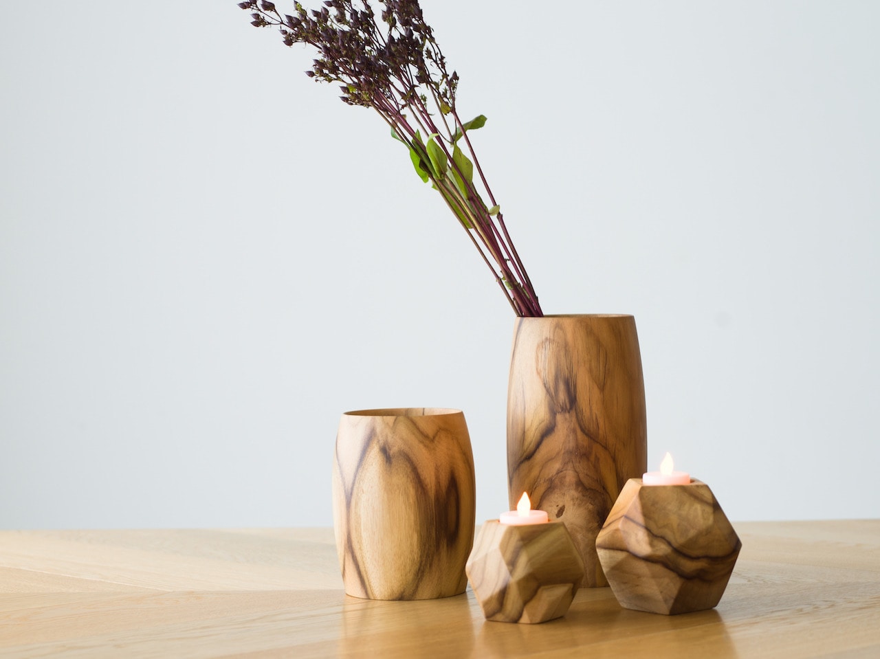 ITZA WOOD Vase＆Candle Holder　New Arrival