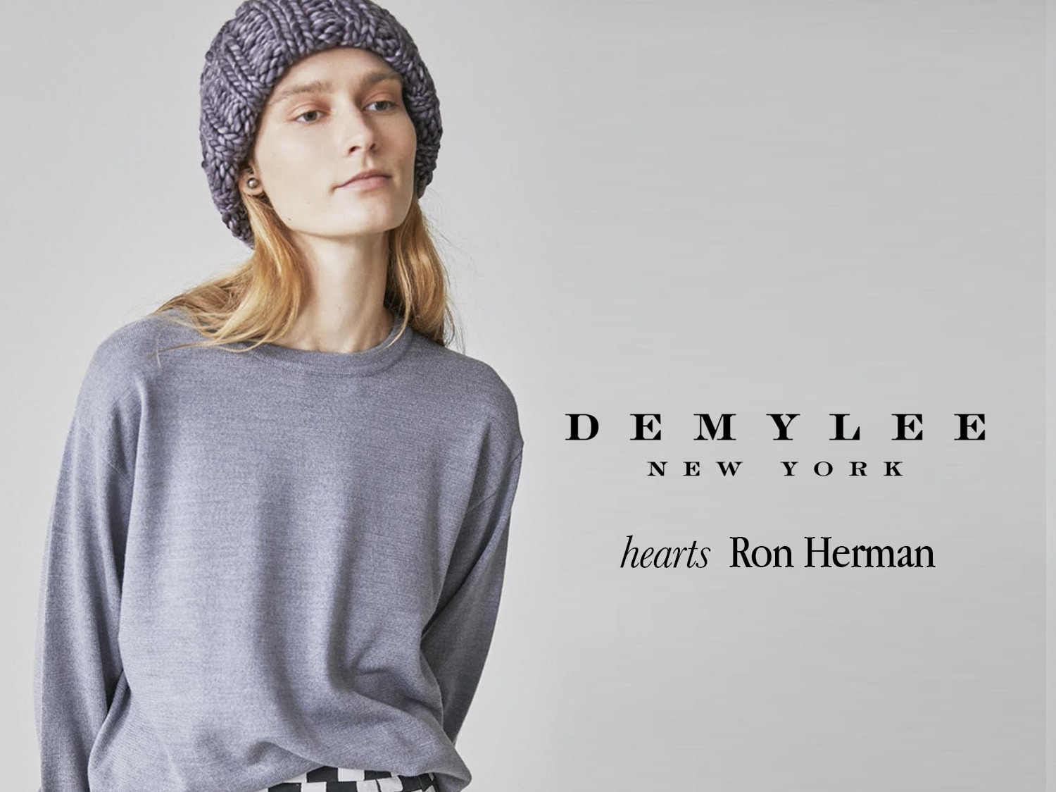 DEMYLEE hearts Ron Herman ”Merino Wool Long Sleeve Tee&rdquo 