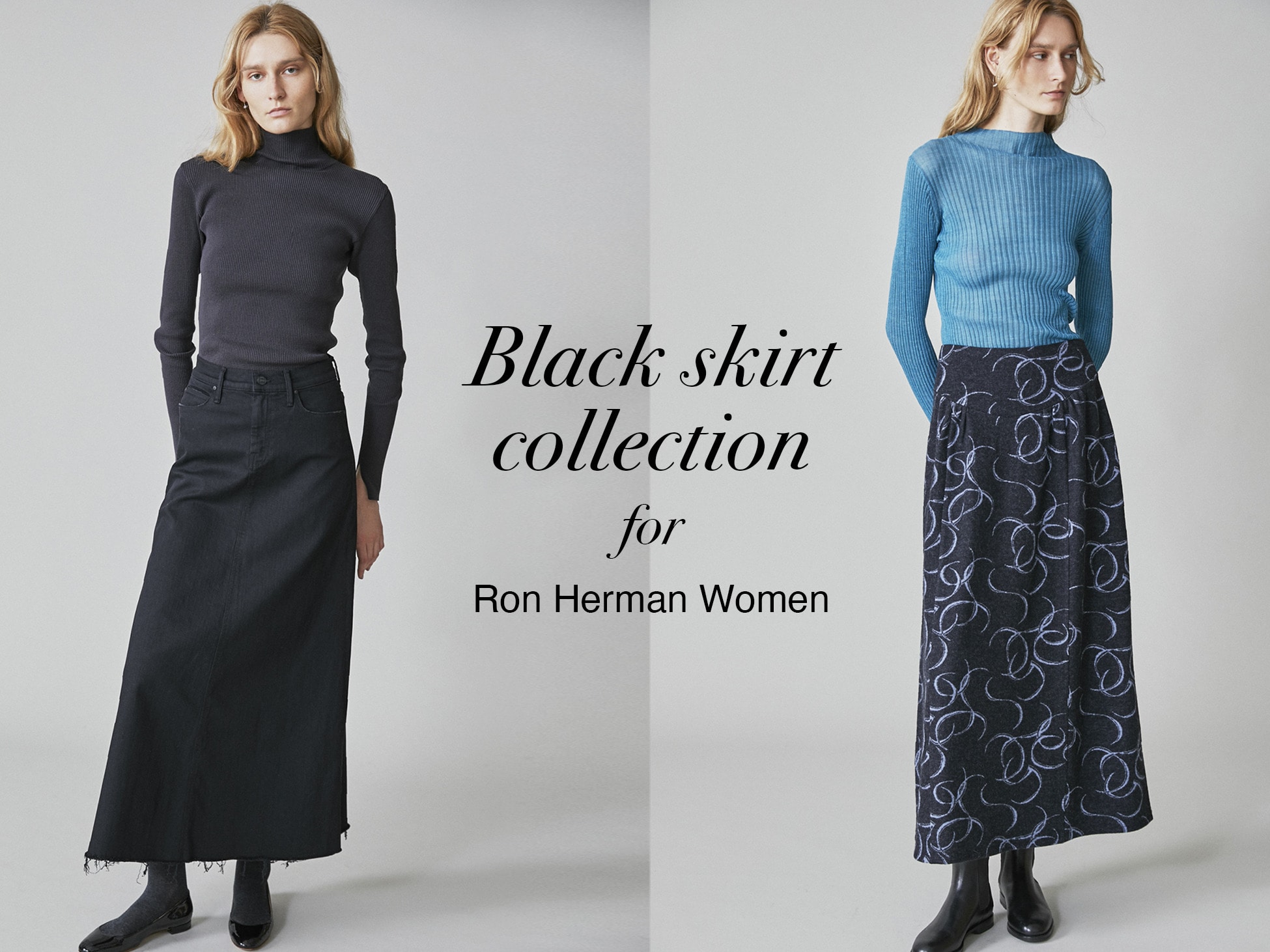 Black skirt collection for Ron Herman Women