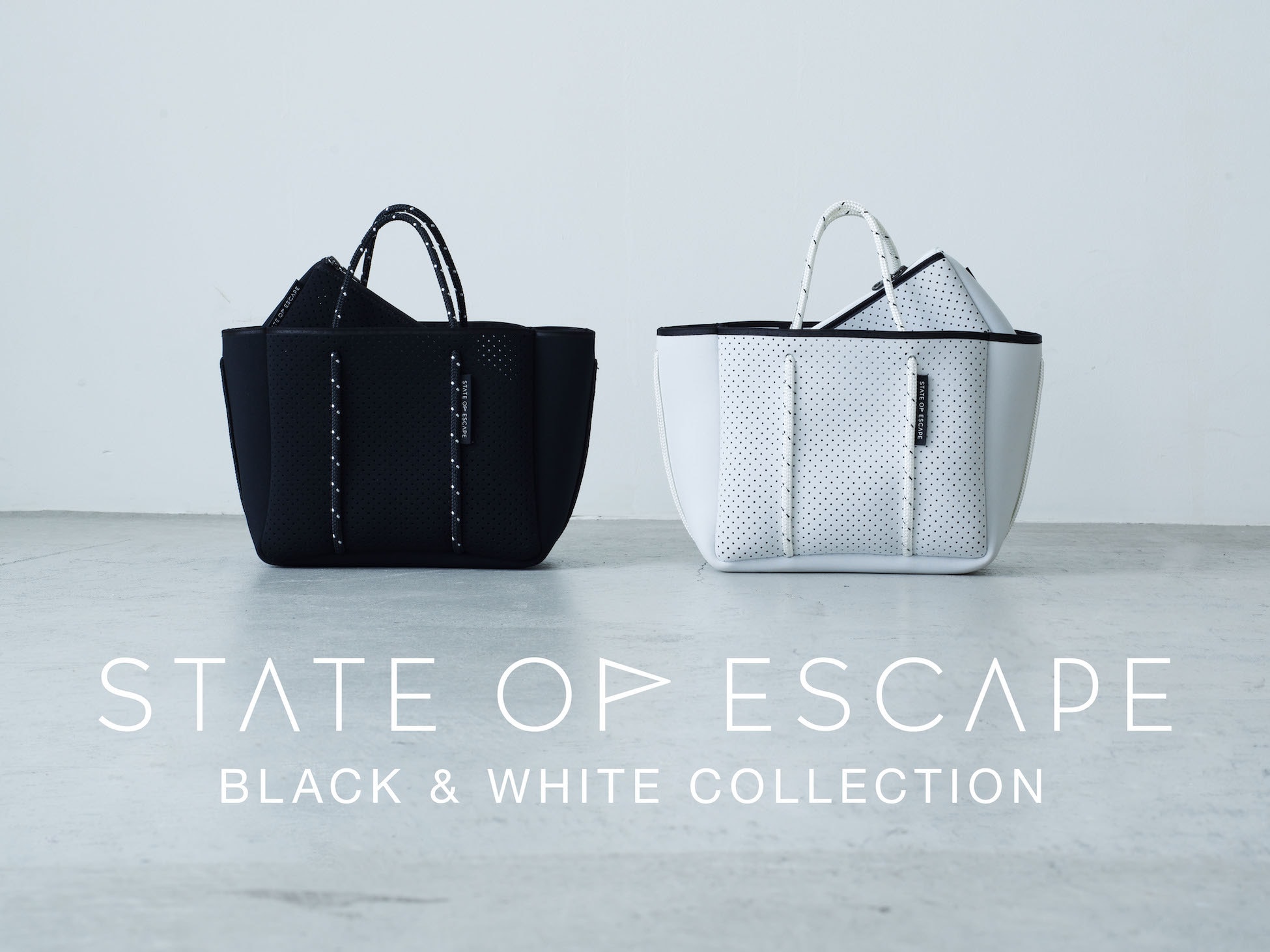 STATE OF ESCAPE pop up store "BLACK & WHITE Collection"