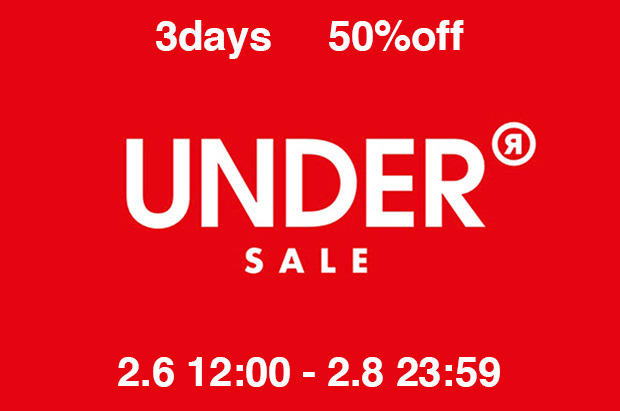 UNDER R SALE 2.6(fri)-2.8(sun) @ONLINE STORE