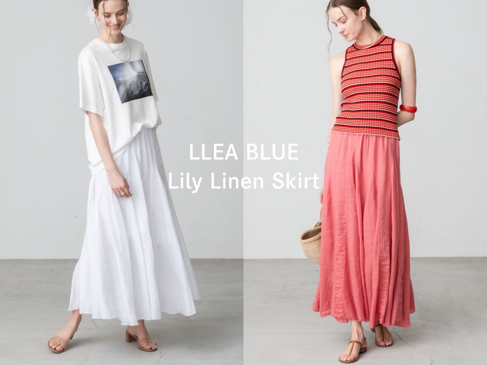 LLEA BLUE “Lily Linen Skirt” New Arrival