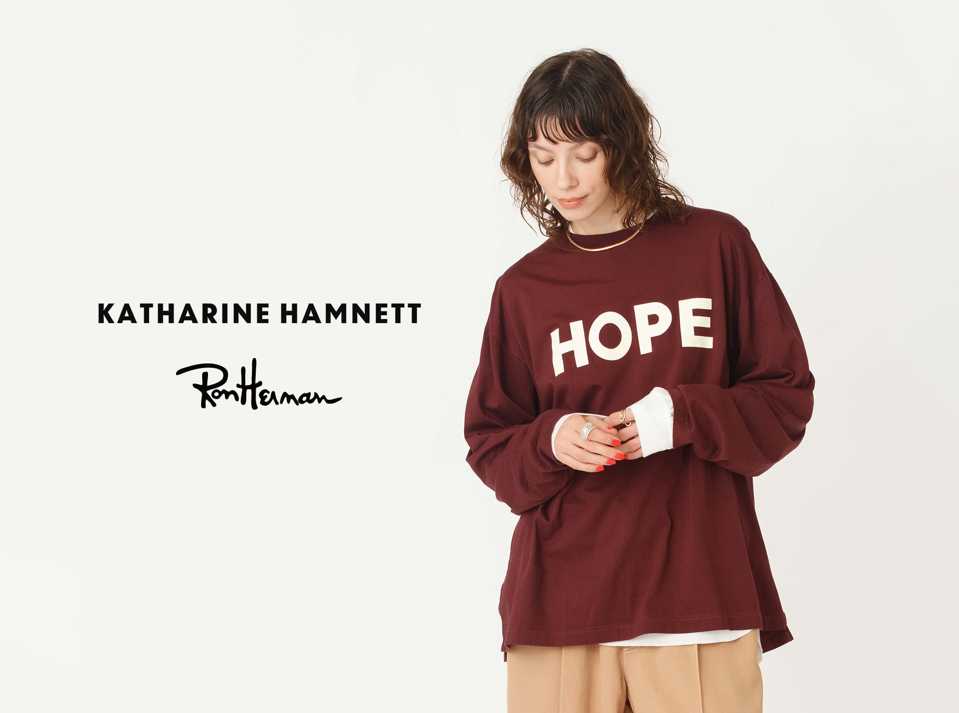 KATHARINE HAMNETT&times;Ron Herman Slogan Tee New Arrival