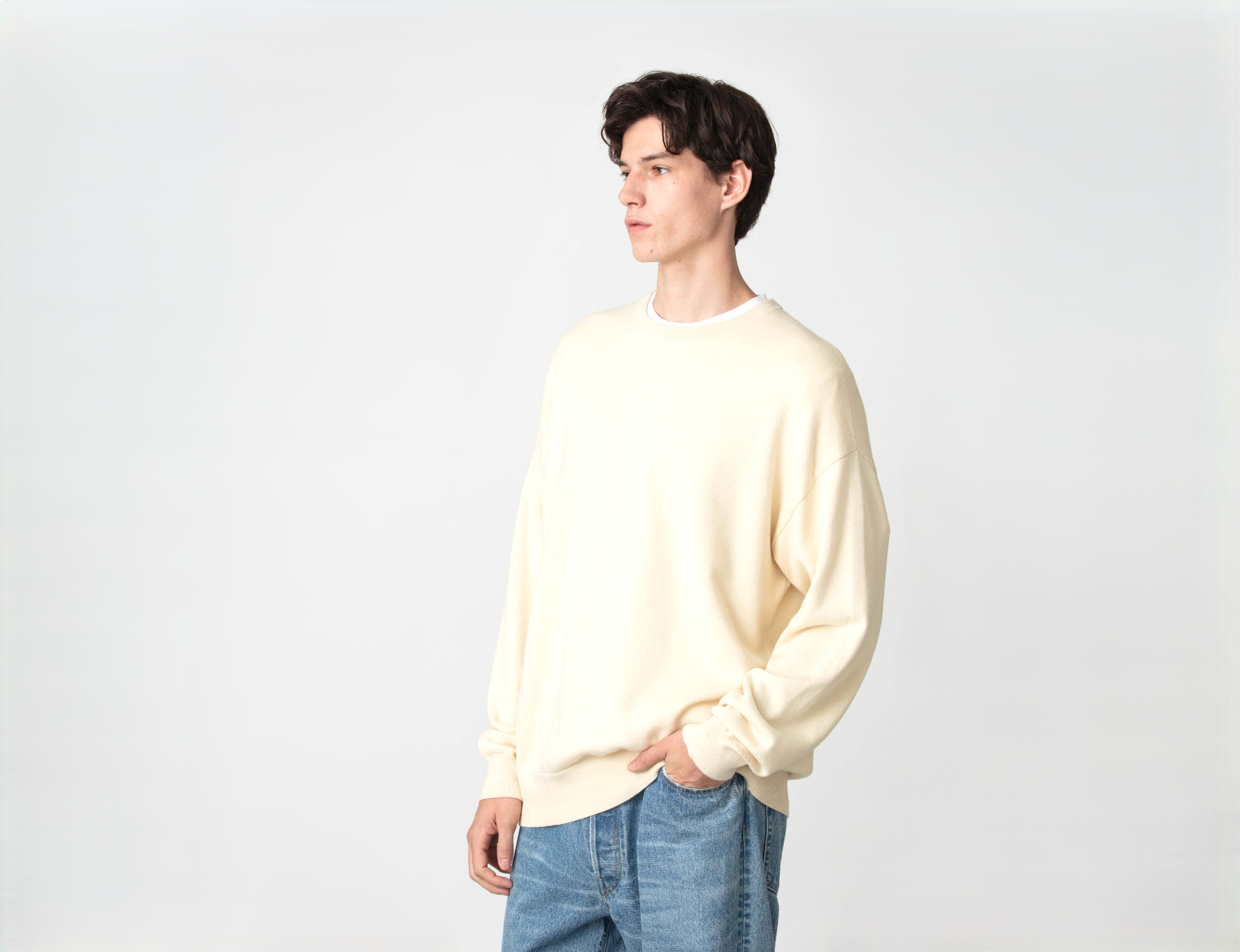 Ron Herman California Cotton Cashmere Pile Lining Knit Pull Over New Arrival
